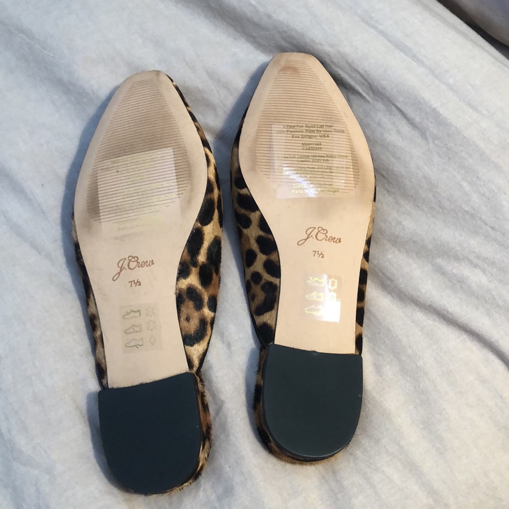 J. Crew Leopard Print Pointed Toe Slip-On Mules - Picture 2 of 5